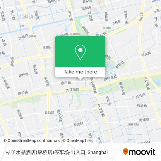 桔子水晶酒店(康桥店)停车场-出入口 map