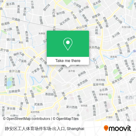静安区工人体育场停车场-出入口 map