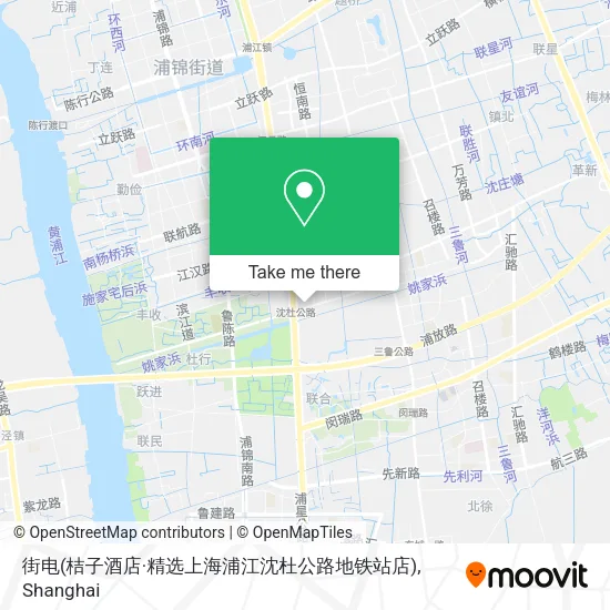 街电(桔子酒店·精选上海浦江沈杜公路地铁站店) map