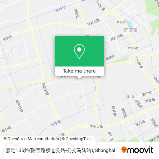 嘉定106路(陈宝路横仓公路-公交马陆站) map