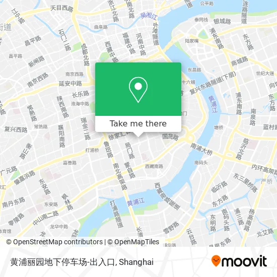 黄浦丽园地下停车场-出入口 map