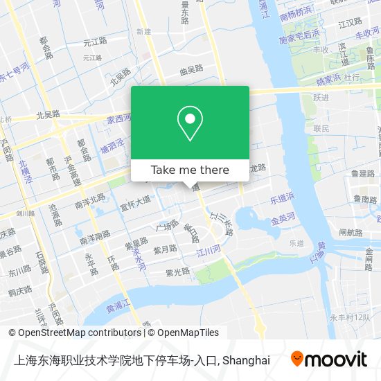 上海东海职业技术学院地下停车场-入口 map