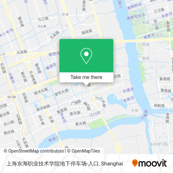 上海东海职业技术学院地下停车场-入口 map