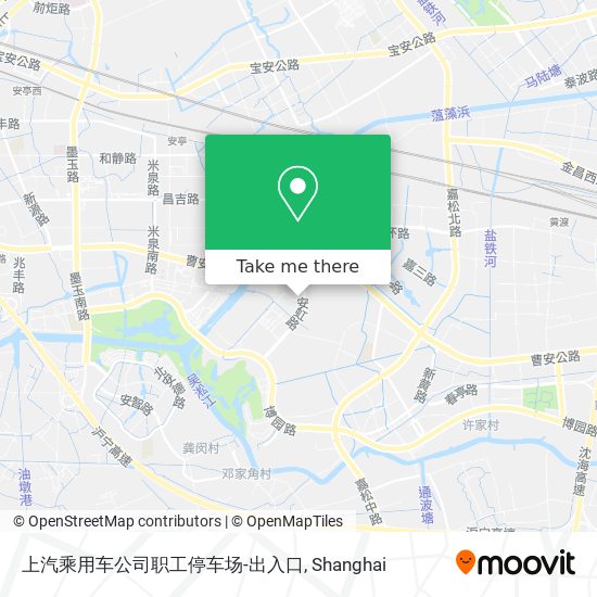 上汽乘用车公司职工停车场-出入口 map