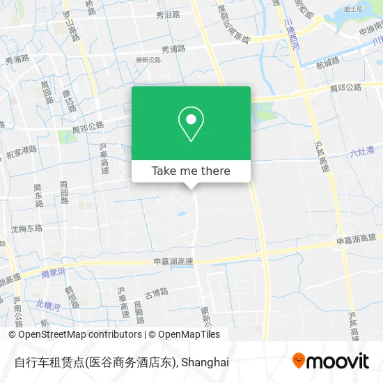 自行车租赁点(医谷商务酒店东) map