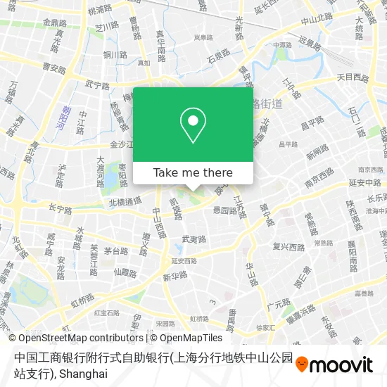 中国工商银行附行式自助银行(上海分行地铁中山公园站支行) map
