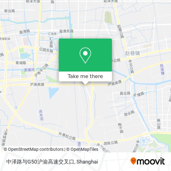 中泽路与G50沪渝高速交叉口 map