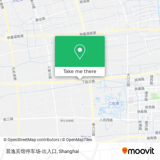 晨逸宾馆停车场-出入口 map