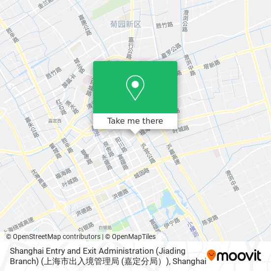 Shanghai Entry and Exit Administration (Jiading Branch) (上海市出入境管理局 (嘉定分局）) map