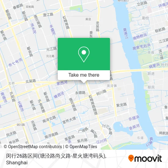 闵行26路区间(塘泾路尚义路-星火塘湾码头) map