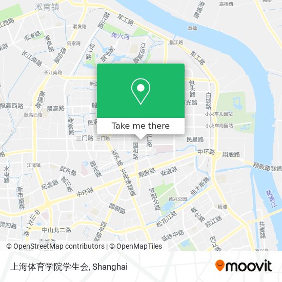 上海体育学院学生会 map