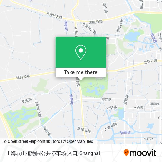 上海辰山植物园公共停车场-入口 map