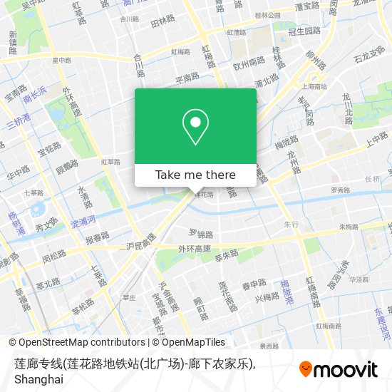 莲廊专线(莲花路地铁站(北广场)-廊下农家乐) map