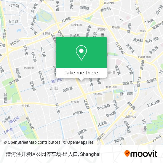漕河泾开发区公园停车场-出入口 map