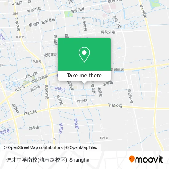 进才中学南校(航春路校区) map