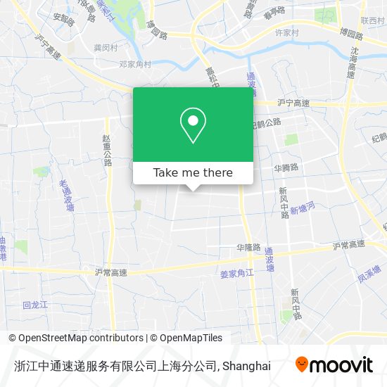 浙江中通速递服务有限公司上海分公司 map