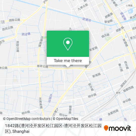 1842路(漕河泾开发区松江园区-漕河泾开发区松江园区) map
