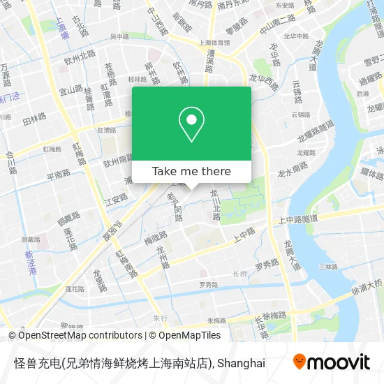 怪兽充电(兄弟情海鲜烧烤上海南站店) map