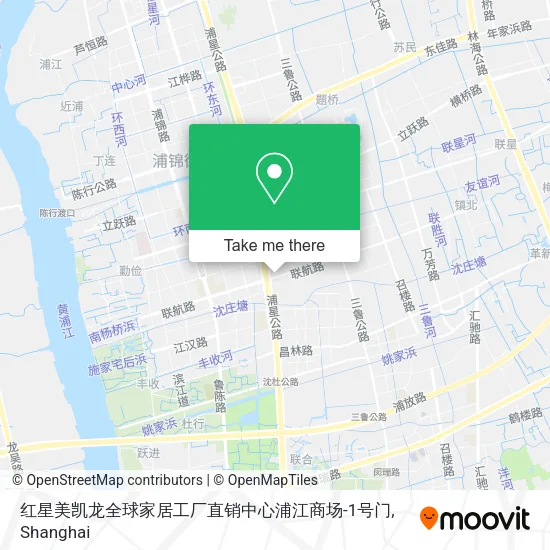 红星美凯龙全球家居工厂直销中心浦江商场-1号门 map