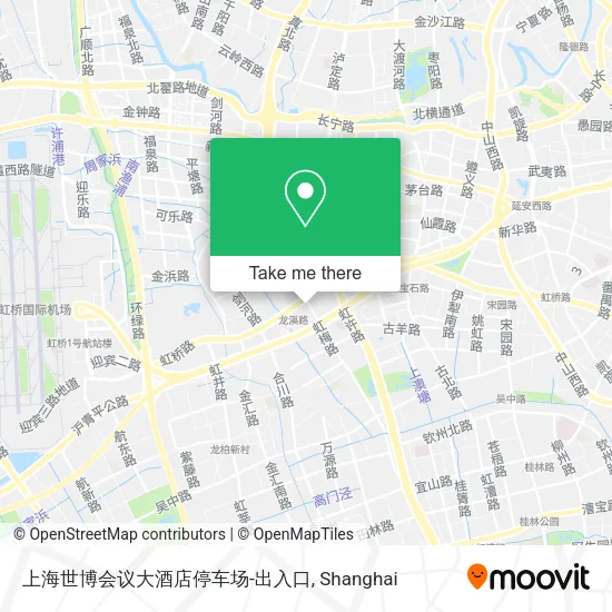 上海世博会议大酒店停车场-出入口 map