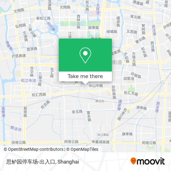 思鲈园停车场-出入口 map