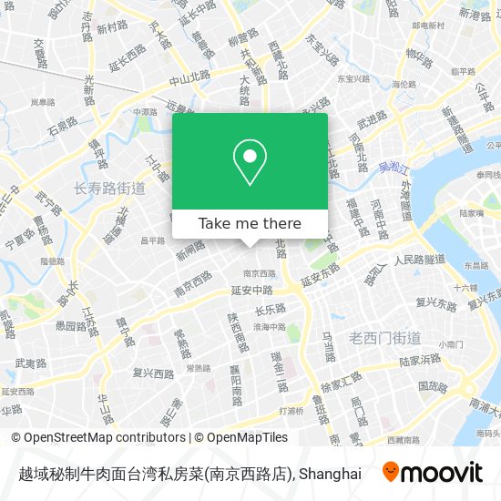 越域秘制牛肉面台湾私房菜(南京西路店) map