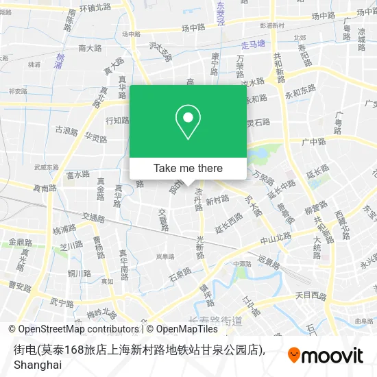 街电(莫泰168旅店上海新村路地铁站甘泉公园店) map