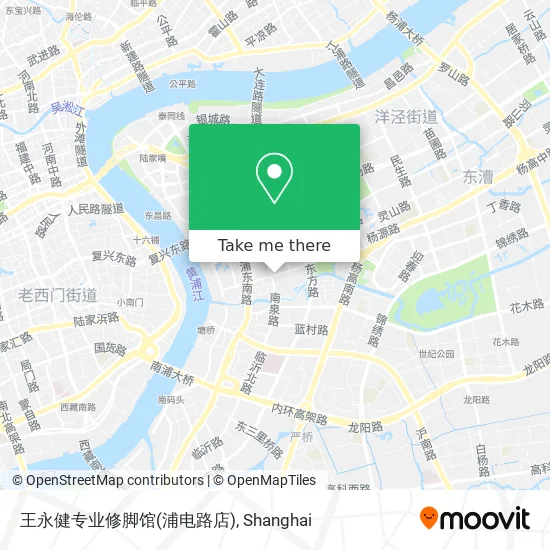 王永健专业修脚馆(浦电路店) map