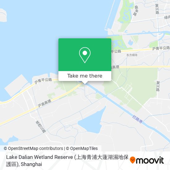 Lake Dalian Wetland Reserve (上海青浦大蓮湖濕地保護區) map