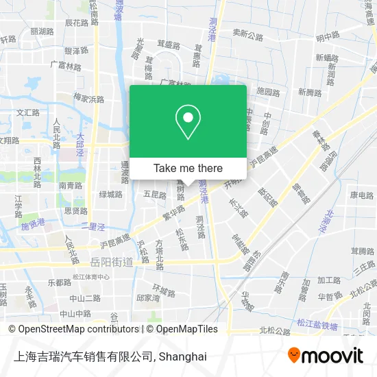 上海吉瑞汽车销售有限公司 map