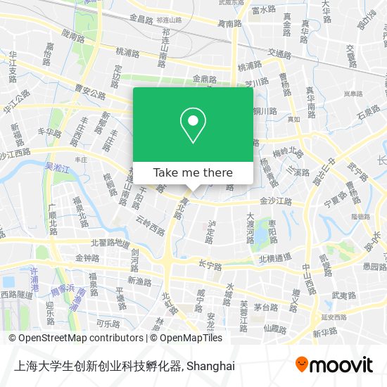 上海大学生创新创业科技孵化器 map