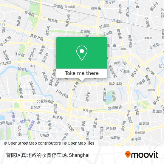 普陀区真北路的收费停车场 map