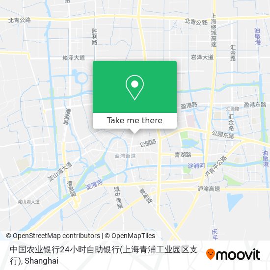 中国农业银行24小时自助银行(上海青浦工业园区支行) map