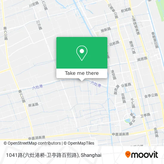 1041路(六灶港桥-卫亭路百熙路) map