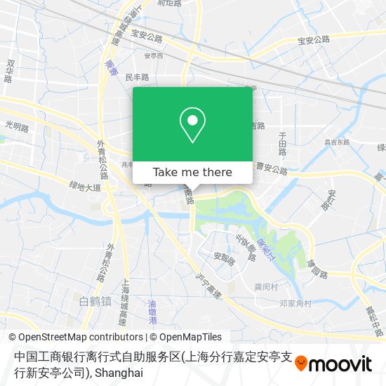 中国工商银行离行式自助服务区(上海分行嘉定安亭支行新安亭公司) map