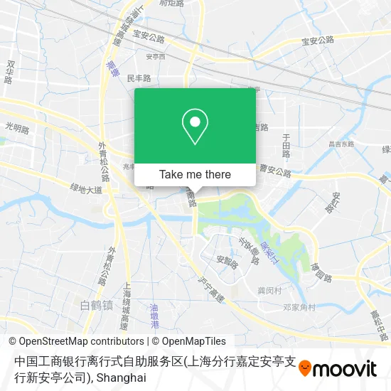 中国工商银行离行式自助服务区(上海分行嘉定安亭支行新安亭公司) map