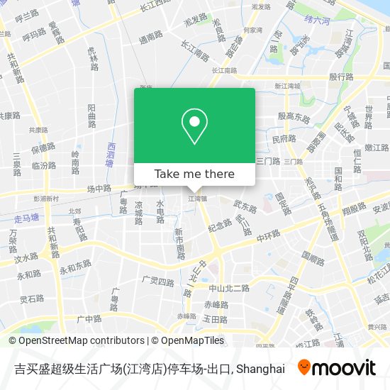 吉买盛超级生活广场(江湾店)停车场-出口 map