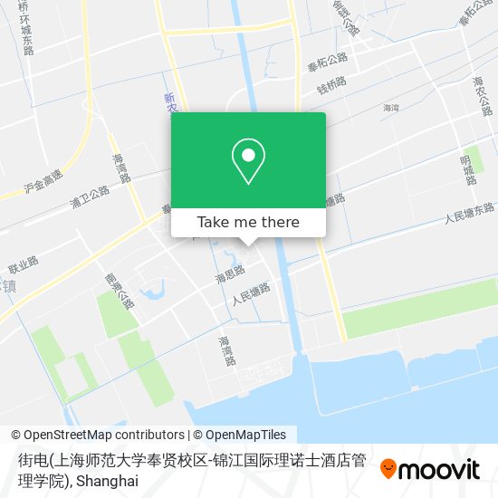 街电(上海师范大学奉贤校区-锦江国际理诺士酒店管理学院) map