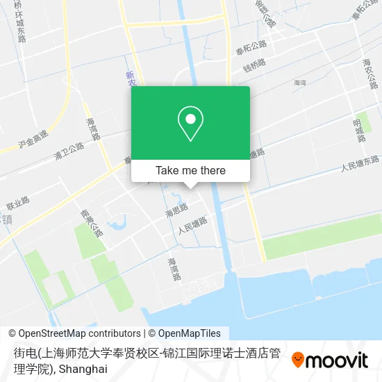 街电(上海师范大学奉贤校区-锦江国际理诺士酒店管理学院) map