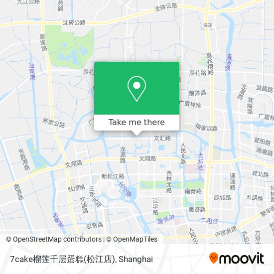 7cake榴莲千层蛋糕(松江店) map