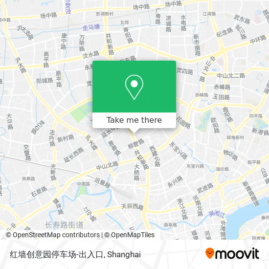 红墙创意园停车场-出入口 map