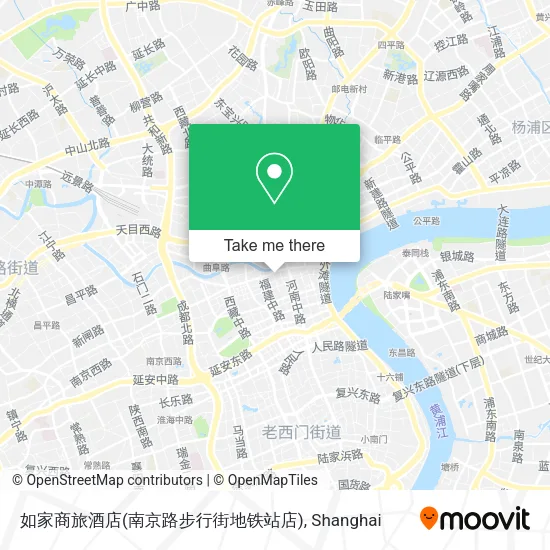 如家商旅酒店(南京路步行街地铁站店) map