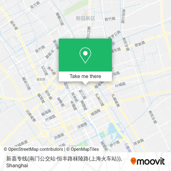 新嘉专线(南门公交站-恒丰路秣陵路(上海火车站)) map