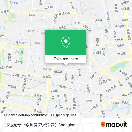 郑远元专业修脚房(武威东路) map