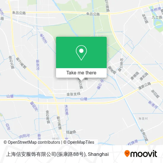 上海信安服饰有限公司(振康路88号) map