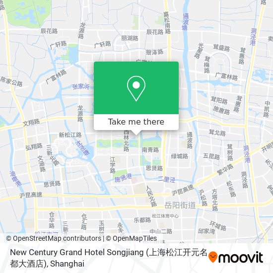 New Century Grand Hotel Songjiang (上海松江开元名都大酒店) map