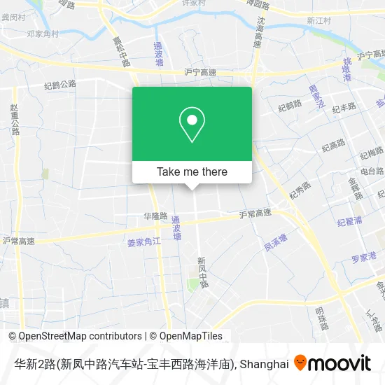 华新2路(新凤中路汽车站-宝丰西路海洋庙) map