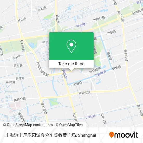 上海迪士尼乐园游客停车场收费广场 map