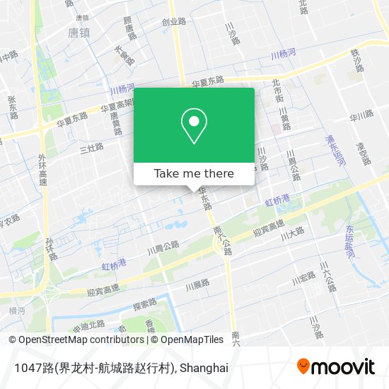 1047路(界龙村-航城路赵行村) map