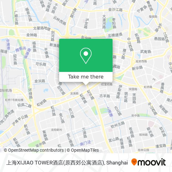 上海XIJIAO TOWER酒店(原西郊公寓酒店) map